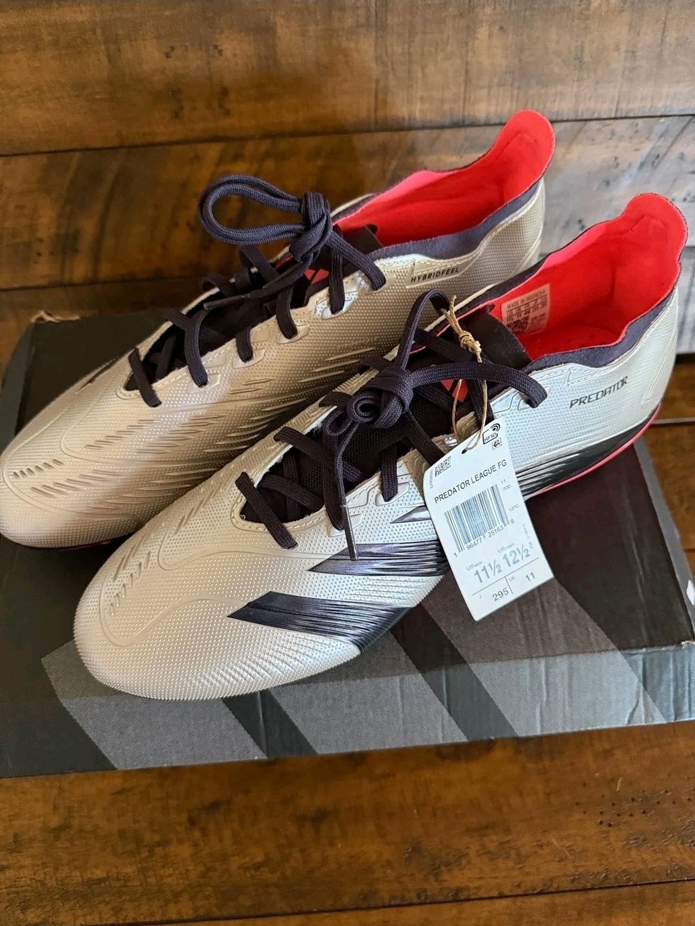 adidas Predator Men's Soccer Shoes - Silver/Black/Red
